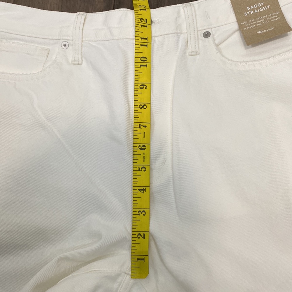 Madewell baggy straight white distressed - Picture 7 of 8